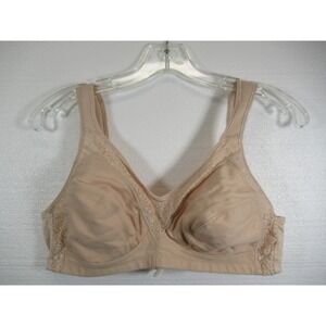 Vintage 90s Underscore JCPenney Unlined Bra 38B Beige Wireless